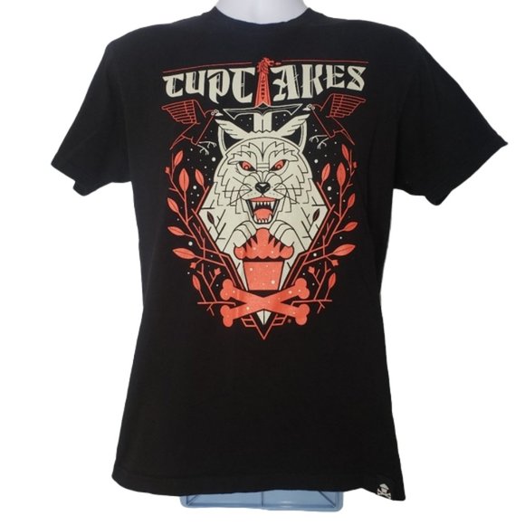 JOHNNY CUPCAKES GAME OF THRONES WOLF 2017 BLACK T SHIRT SIZE MEDIUM - Picture 6 of 6